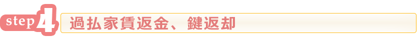 step4 過払家賃返金、鍵返却